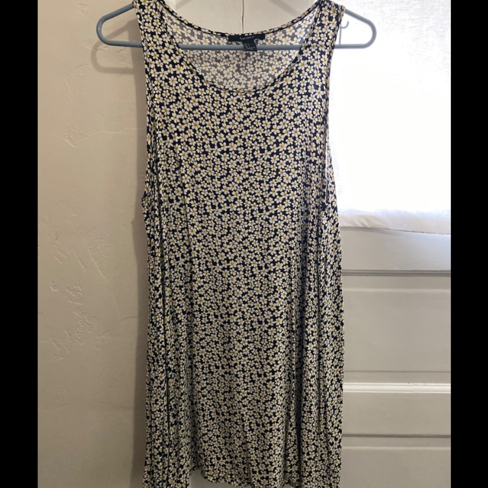 Yellow and white floral dress